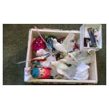 Christmas ornament lot birds mirror decors