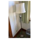 Brushed nickel modern floor lamp