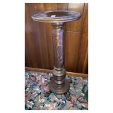 Oak paw foot pedestal stand 35" tall 15" diam top