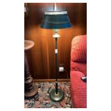 Hunter green floor lamp Metal shade