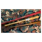 Lot of 3 miniature wooden baseball bats