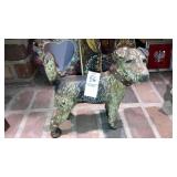 Cast iron terrier dog 8" tall
