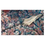 Antique printed cloth ladies sun parasol with