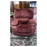 Wine microfiber rocker recliner
