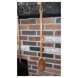 Large 23" wooden scoop ladle
