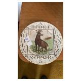 English pottery ABC the stag plate hallmarked