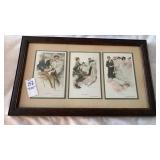 Triptych of steps a womans marriage Victorian