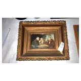Oil painting on wood Deep well wooden frame  11"
