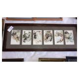 6-matted antique scenes of betrothal wedding 26"x