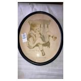 Oval "The Curse of Drink" sleeping toddler