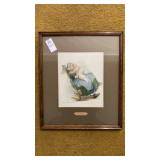 1904 framed Tuck print mother rocking baby
