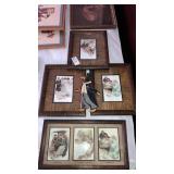 Lot of Victorian wedding betrothal framed art &