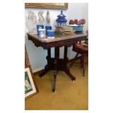 Eastlake Victorian marble top stand