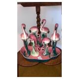 Mid century Maddux of Calif pottery dish gardens