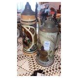 2 German Steins 12" tall