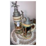 2 German Steins tallest is 14"