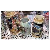 Lot of 3 beer Steins tankards