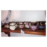 Lot of 7 miniature lustreware pitchers England &