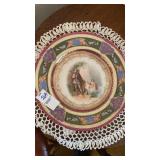 Gold embellished mythology plate mermaids & man