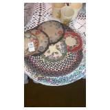 Lot of coasters miniature rugs braided