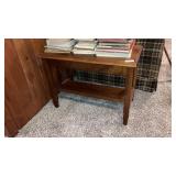 Wooden End stand w/shelf