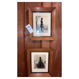 Abraham and Mary Todd Lincoln silhouettes 7-1/2"