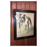 "Buttercup" framed bulldog print 17" x 14"