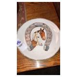 1913 calendar plate horses in horseshoes
