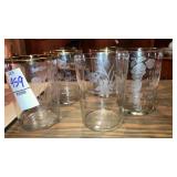 Lot of 5 Bible scripture etched glasses