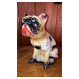 Chalk ware carnival bulldog 10" tall