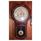 E M Welch Mfg co regulator clock 33" tall