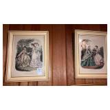Pair of framed fashion prints
