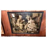 Victorian fortune teller reading tea leaves print