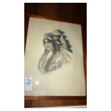 Indian maiden Framed print