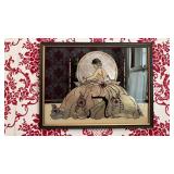 Pair of foil back silhouettes