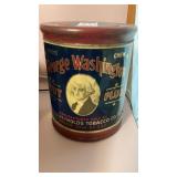 George Washington cut plug tobacco tin 6-1/4"