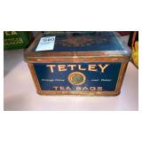 Tetley tea bags tin 6" long