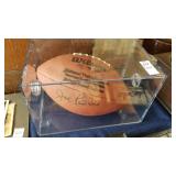 Joe Paterno autographed NFL ball in plastic case