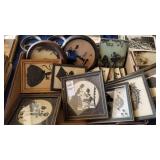 Box lot of assorted small framed silhouettes