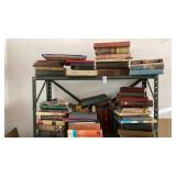 2 shelves antique vintage books top 2 shelves