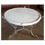 Little metal patio table