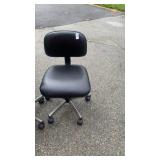 2 black office chairs