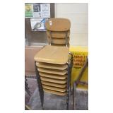 8 school chairs