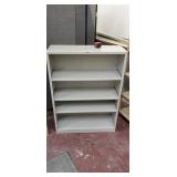 Metal shelves, 34.5 x 12.5 x 47 inches tall