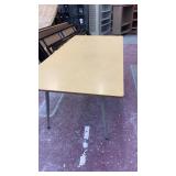Solid wooden table with metal legs 6ft x 3ft x 2