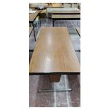 Folding table with adjustable height.  72 x 30