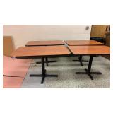 4 Wooden top metal base table 48inches x 28 inches