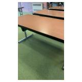 1 Wooden adjustable tables 72 inches x 30 inches