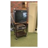 AV stand with 27 inch tv and vcr
