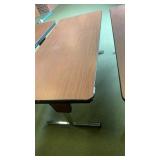Wooden adjustable table with metal legs 72inches